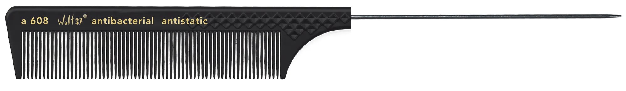 HERCULES A608 schwarz Wolf37 8 1/2" Nadelstielkamm Raster