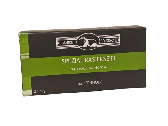 Goldachs Rasierseife,  Zedernholz, 2-er Pack a 60g