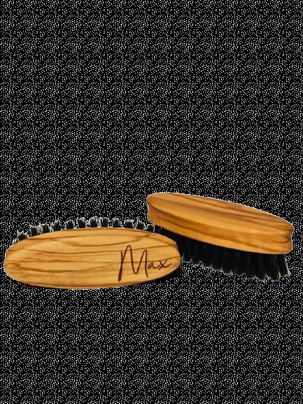 Goldachs personalisierte Bartbürste, reine Borste, Olivenholz, 8,5cm,            6 Reihen #1