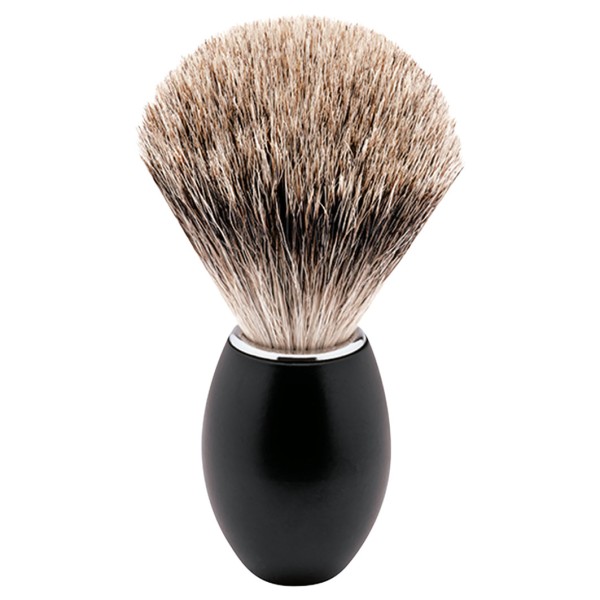 Erbe Rasierpinsel Dachshaar Metall schwarz