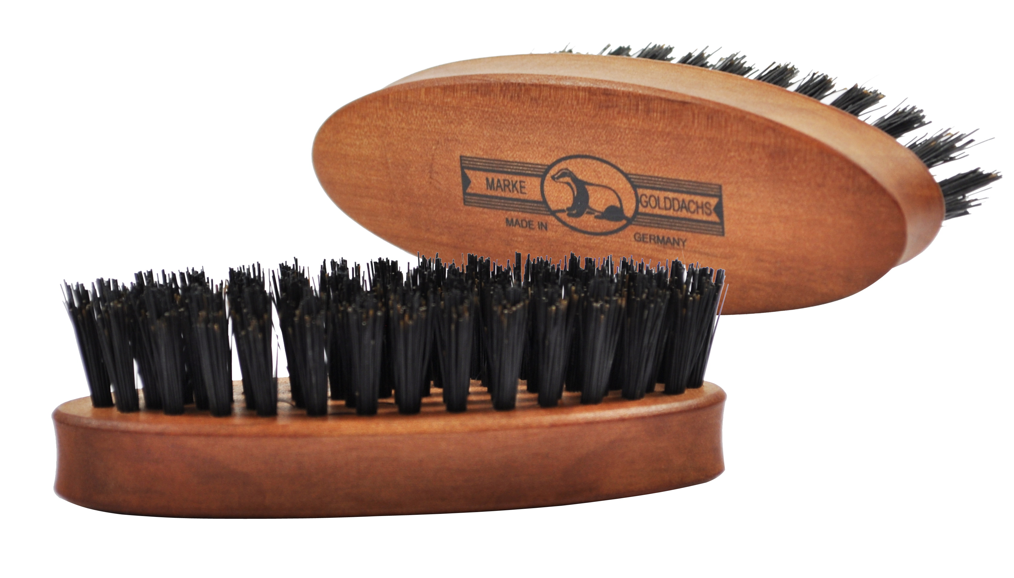 Kopie von Bartbürste, reine Borste, Birnenholz, 8,5 cm,          6 Reihen #1