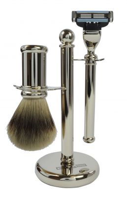 Rasierset, Zupfhaar, Metall, chrom, MACH3