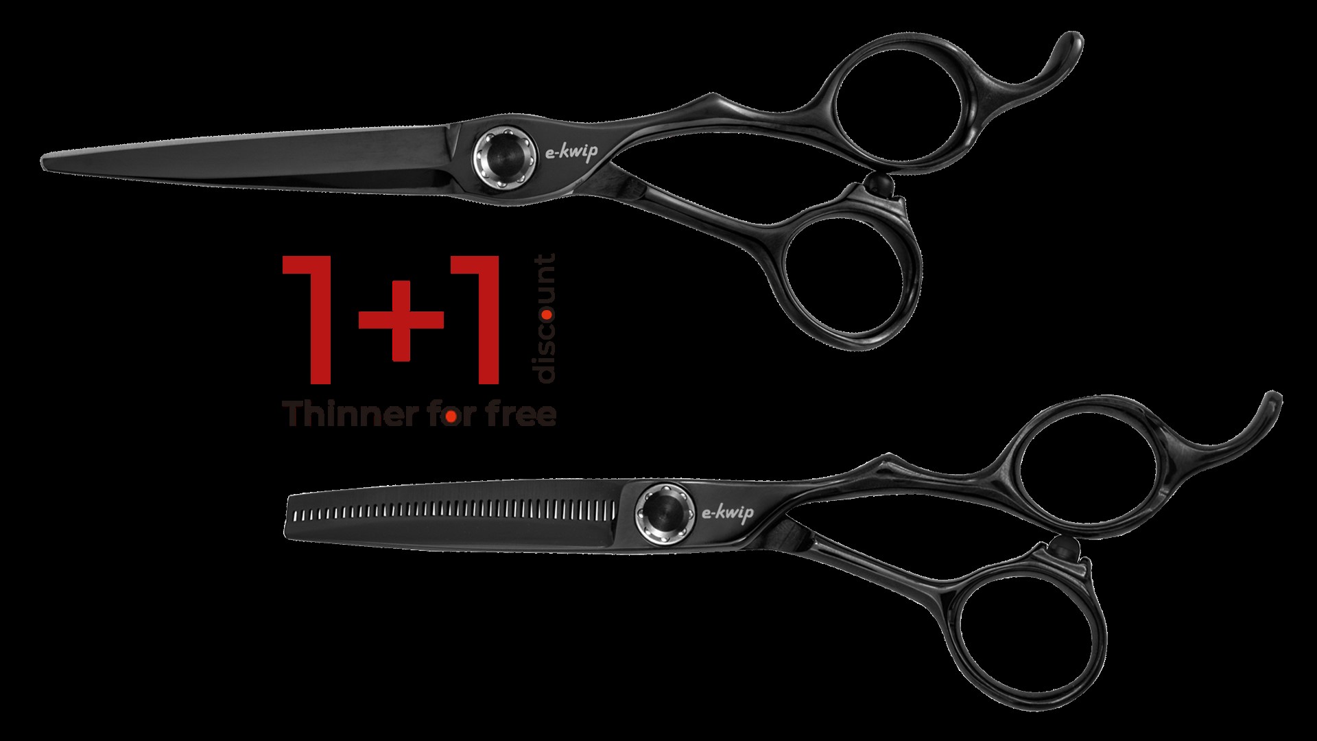 Kopie von e-kwip+ Kuro Line Haarschere KU 60 + KU 40 Set Sonderaktion #1