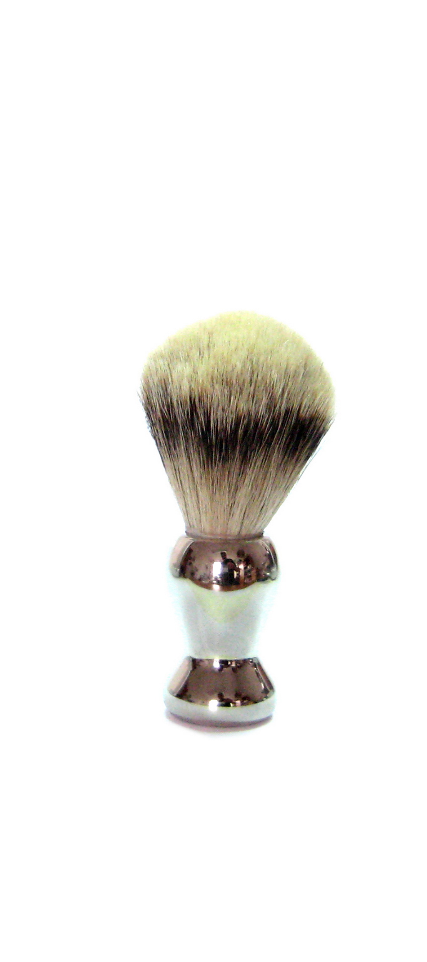 Rasierpinsel, Silberspitzhaar, Kunststoff, silber