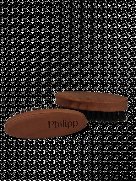 Goldachs personalisierte Bartbürste, reine Borste, Birnenholz, 8,5 cm,          6 Reihen #1