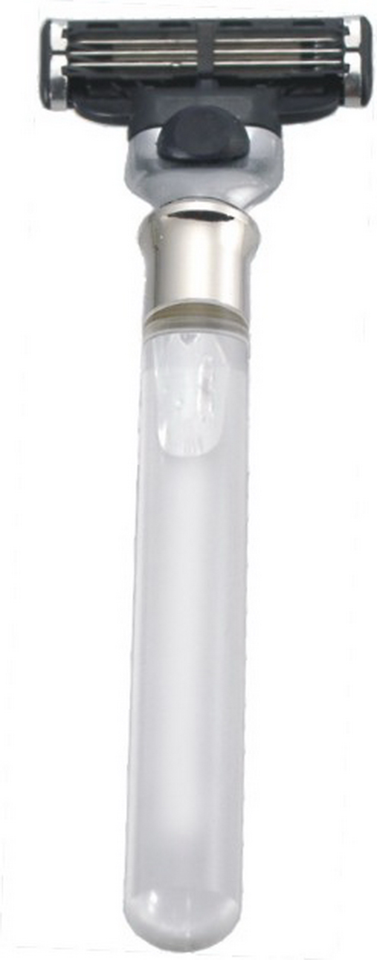 Rasierer, transparent Acryl, MACH3, inkl. Klinge