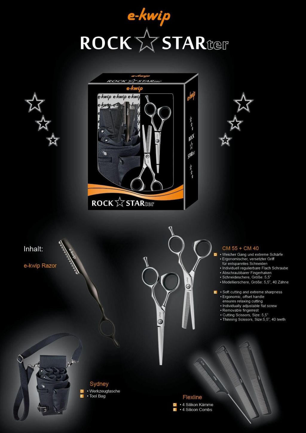 e-kwip Rock Star(ter) Set Haarscheren  Sonderaktion
