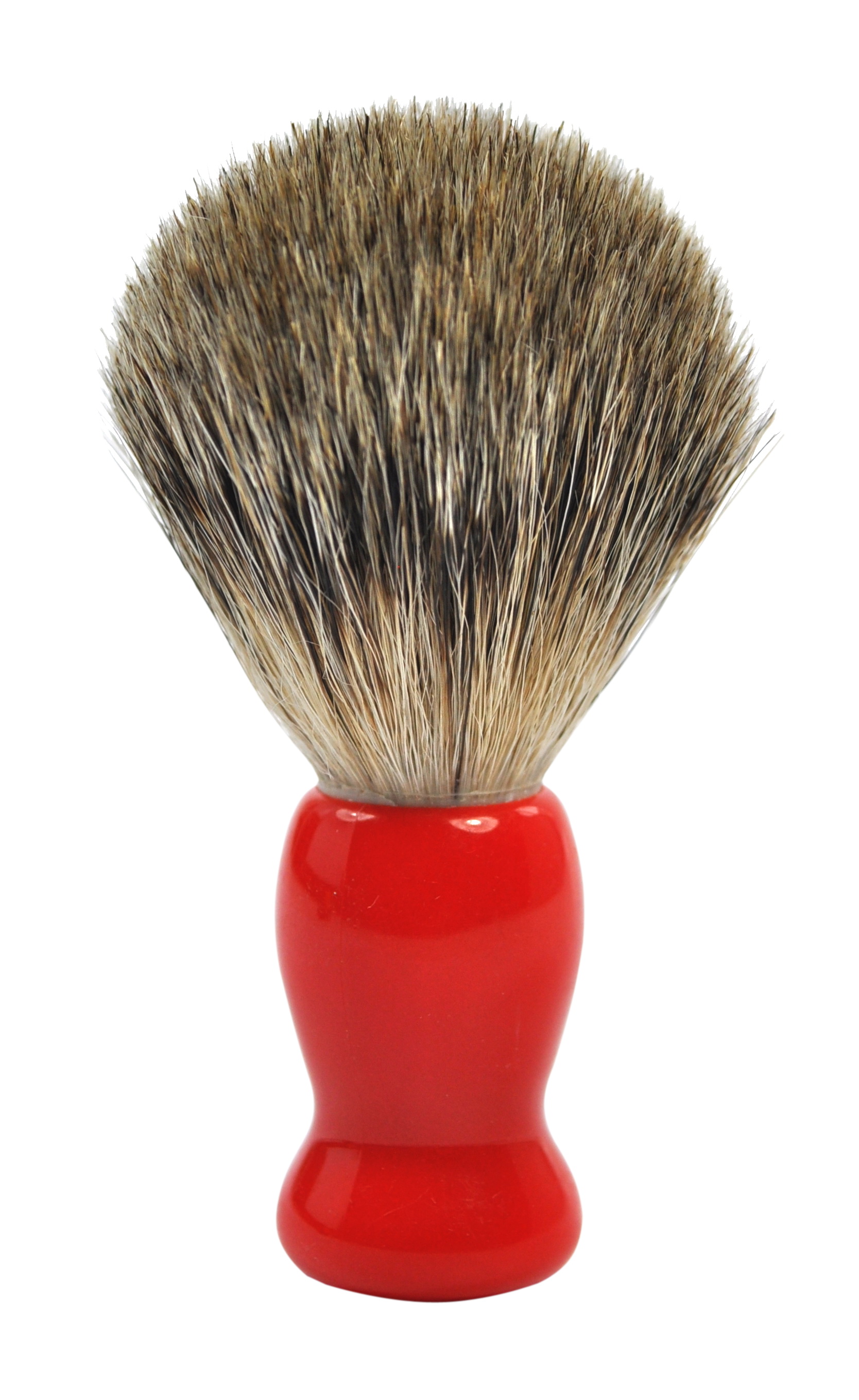 Rasierpinsel, Zupfhaar, rot, mini