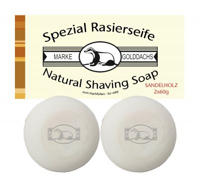 Rasierseife, Sandelholz, 2-er Pack  a 60g