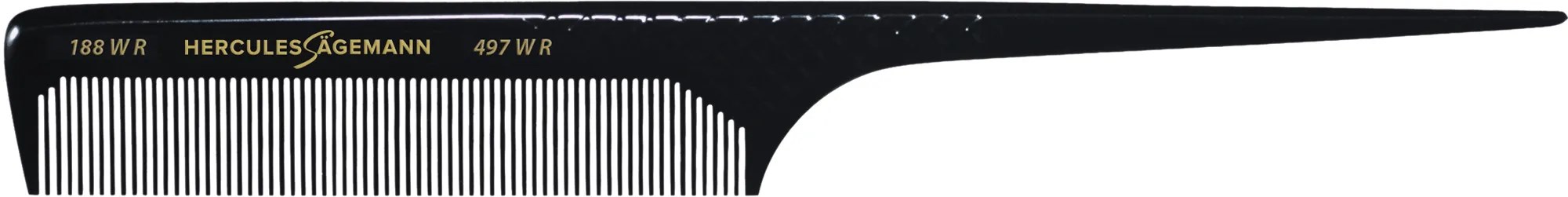 HERCULES 188WR-497WR 8" Stielkamm mit   Griffraster flacher stiel, weitgezahnt