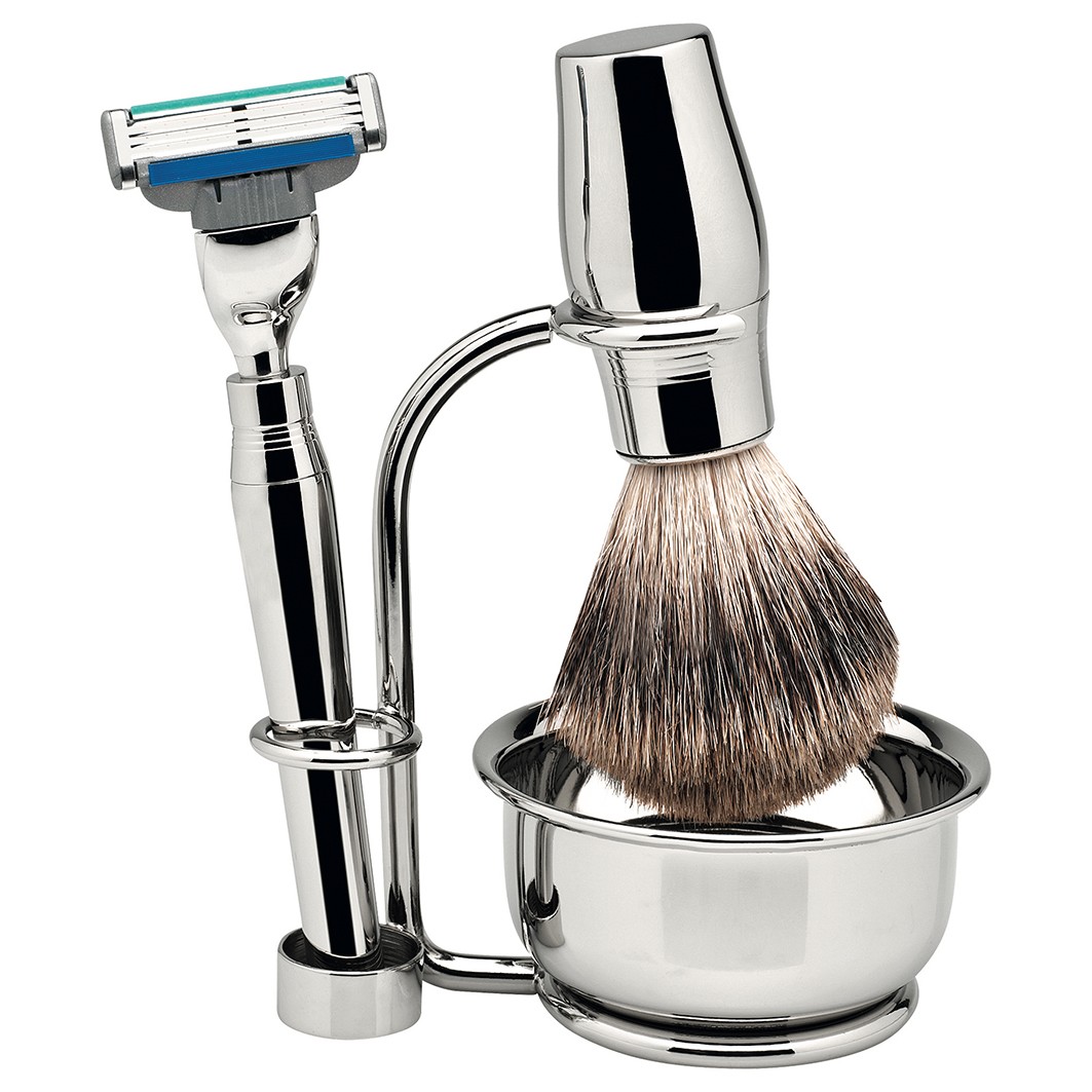 Erbe Rasier-Set mit Seifenschale, 4-teilig