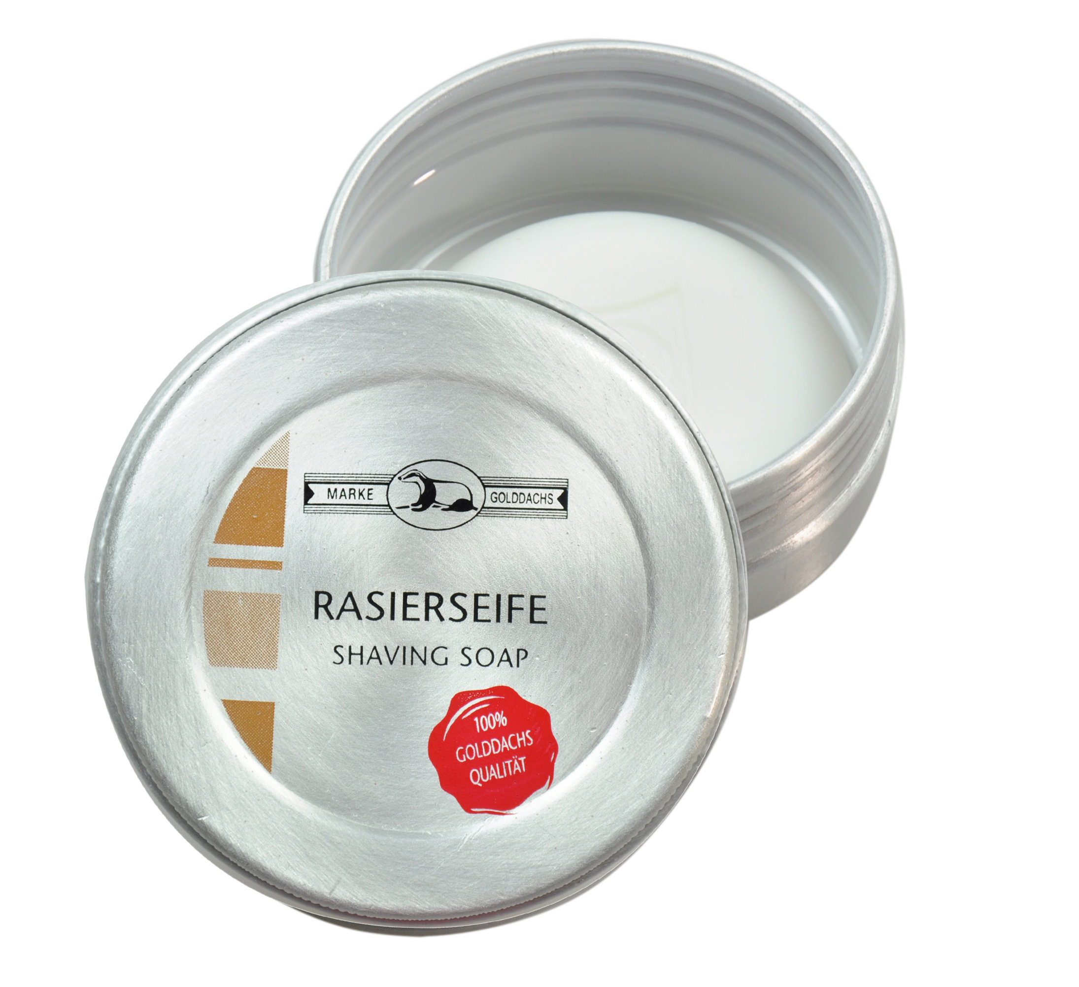 Goldachs Rasierseife, Classic, in Aluminium-Dose, gebürstet, 60gr.