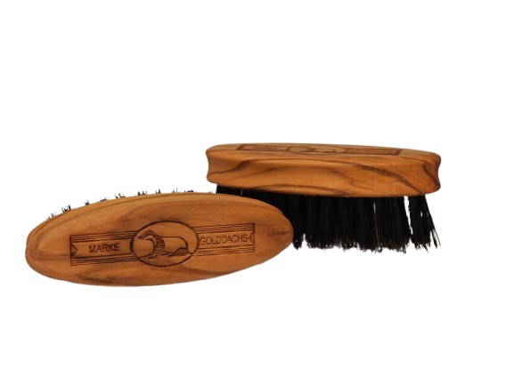 Kopie von Bartbürste, reine Borste, Olivenholz, 8,5cm,            6 Reihen #1