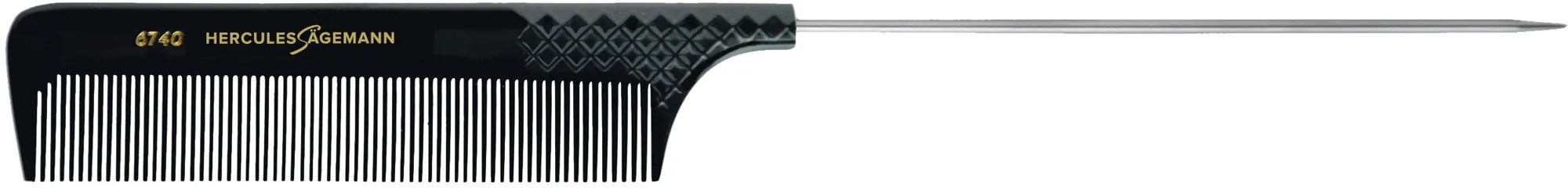HERCULES  6740 9 1/2"Nadelstielkamm mit langer Nadel 12cm und griffraster