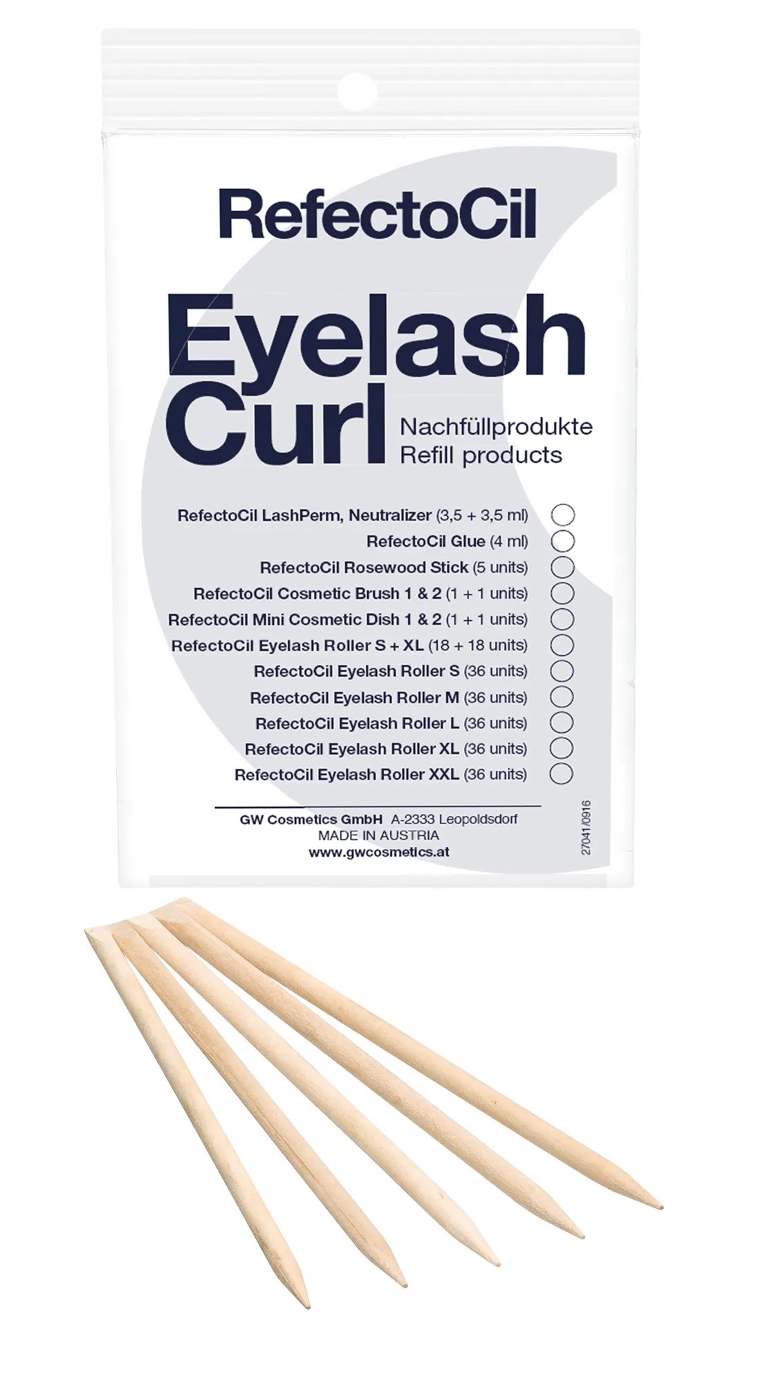 RefectoCil Eyelash Curl Refill Rosewood  Sticks