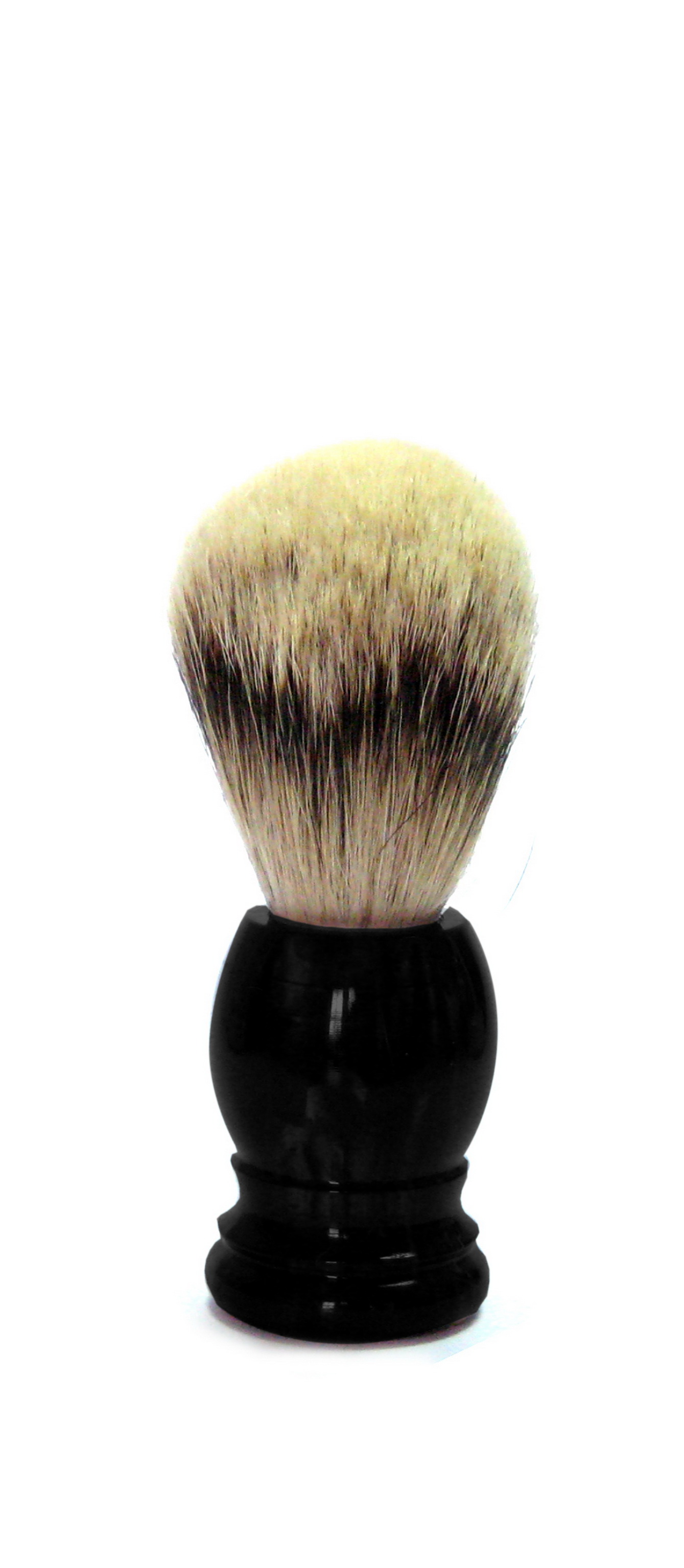 Rasierpinsel, Silberspitzhaar, Kunststoff, schwarz