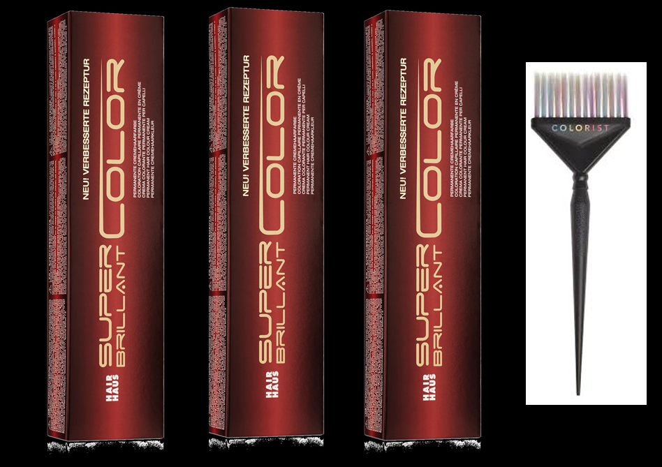 Hair Hasu SBC Contrast Rot 3 x100ml SBC + Färbepinsel Spezial