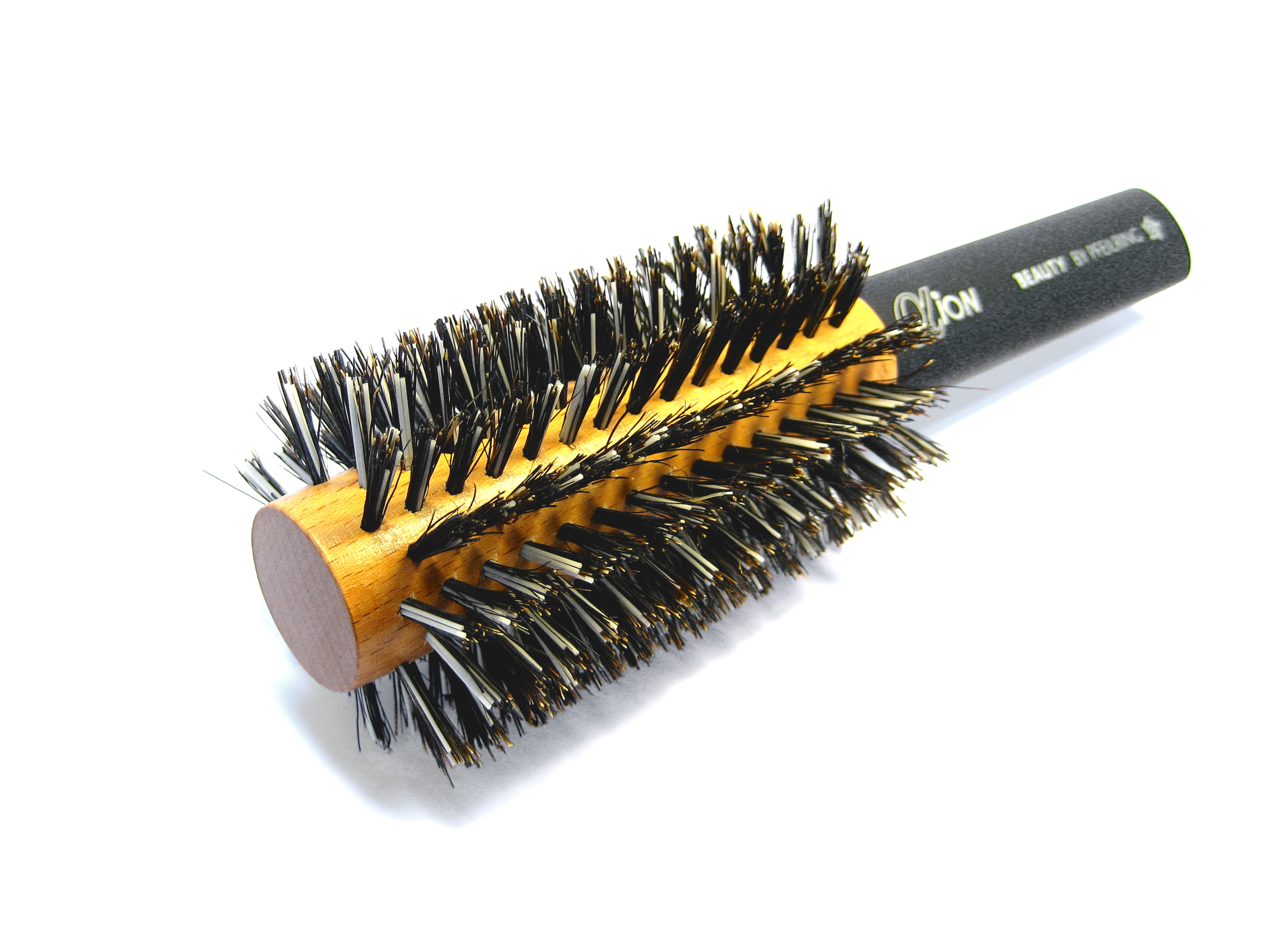 Rundbürste ALPHA-ION, reine Borste, Buchenholz, 21 cm, 10 Reihen