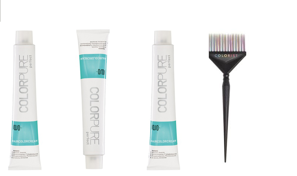 Colorpure HF 6.00 dunkelblond intensiv 3 x 100ml Haarfarbe +Färbepinsel #1 #1