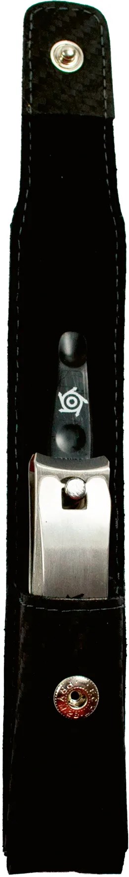 Pfeilring Manicure-Etui schwarz 2-teilig Carbon Optik mit Inox-Füllung, Nappaled