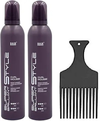 SB Style Curl Mousse 2 x 300ml + Kamm