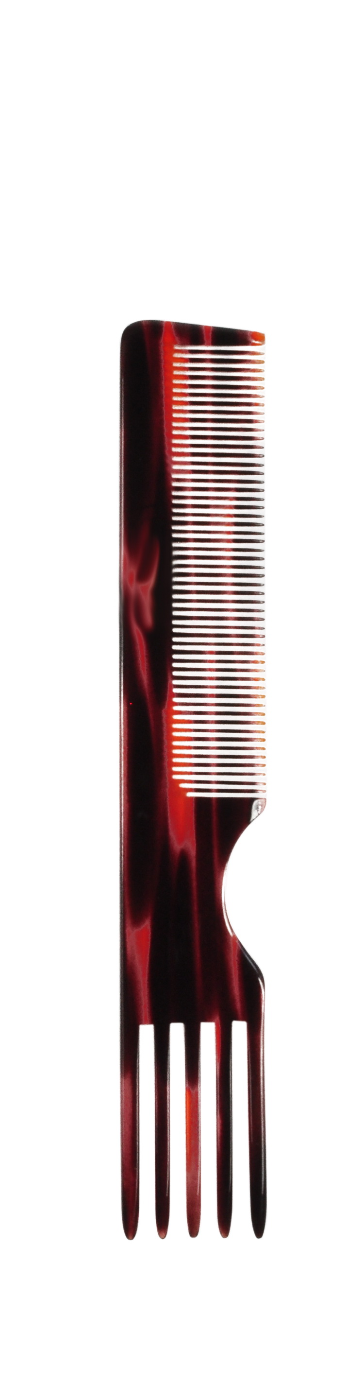 Kombikamm Rhodoit, 19 cm, geteilt gezahnt