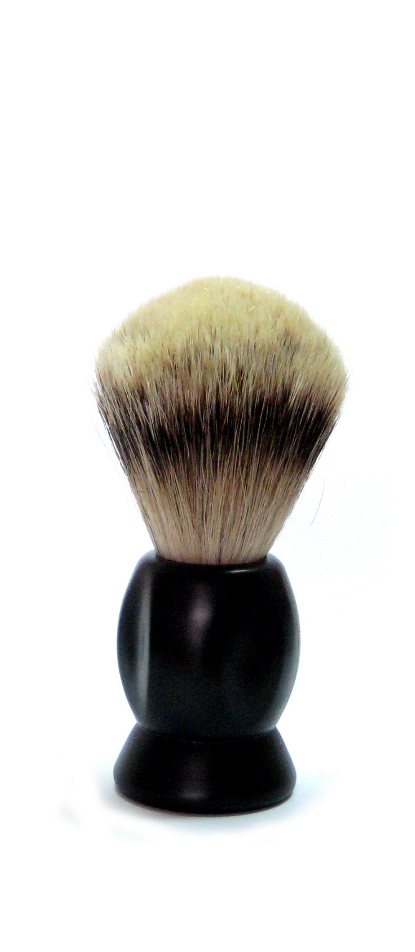 Rasierpinsel, Silberspitzhaar, Kunststoff, schwarz, matt