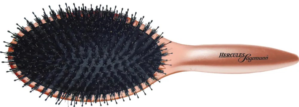 HERCULES Bürste 9140 hochw. Pflegebürste m. Wildschweinb./Polyamidstiften kupfer