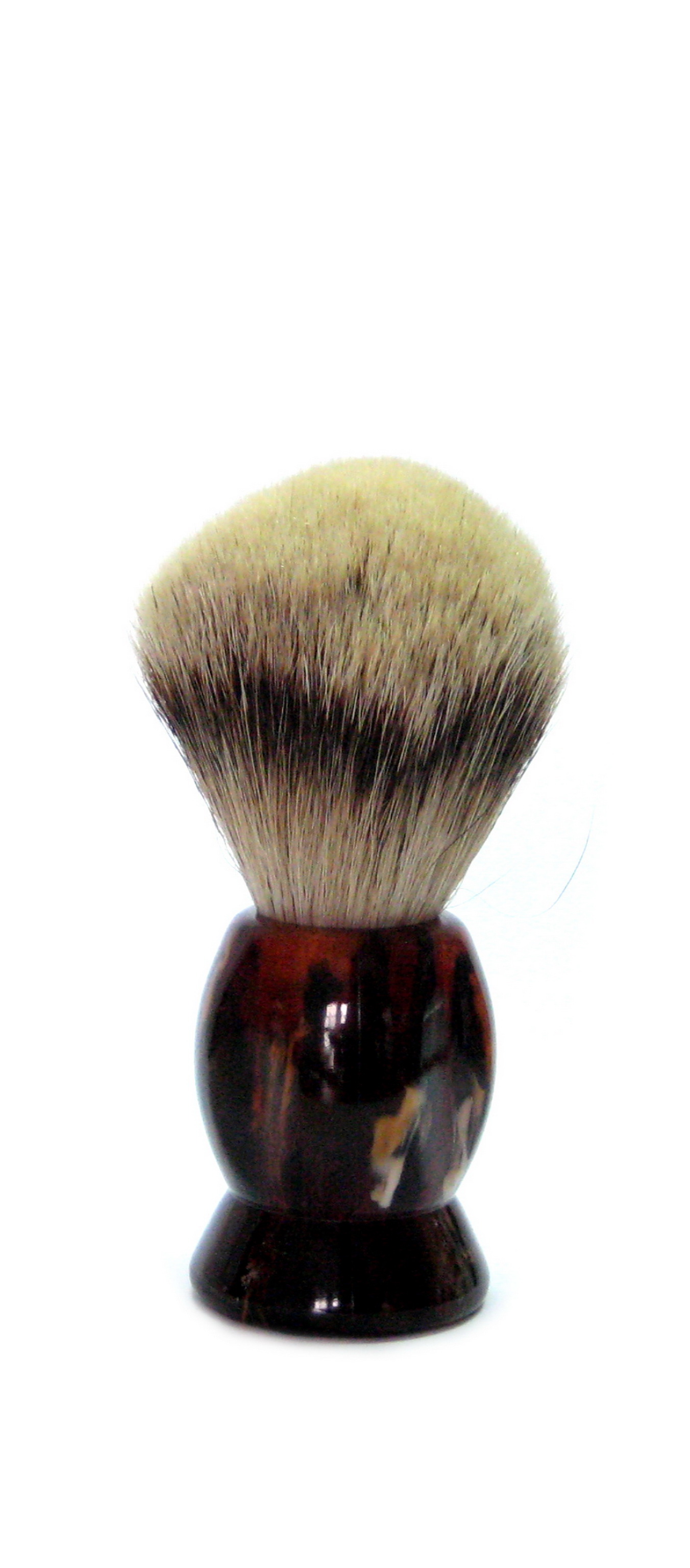 Rasierpinsel, Silberspitzhaar, Kunststoff, havanna