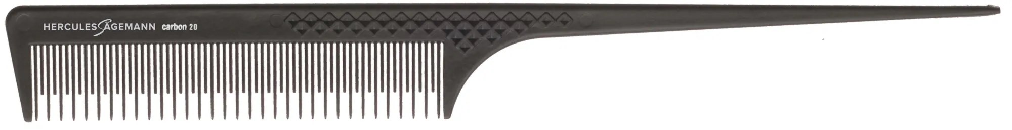 HERCULES C20 anthrazit Toupierstielkamm  8,75" Carbon Kamm