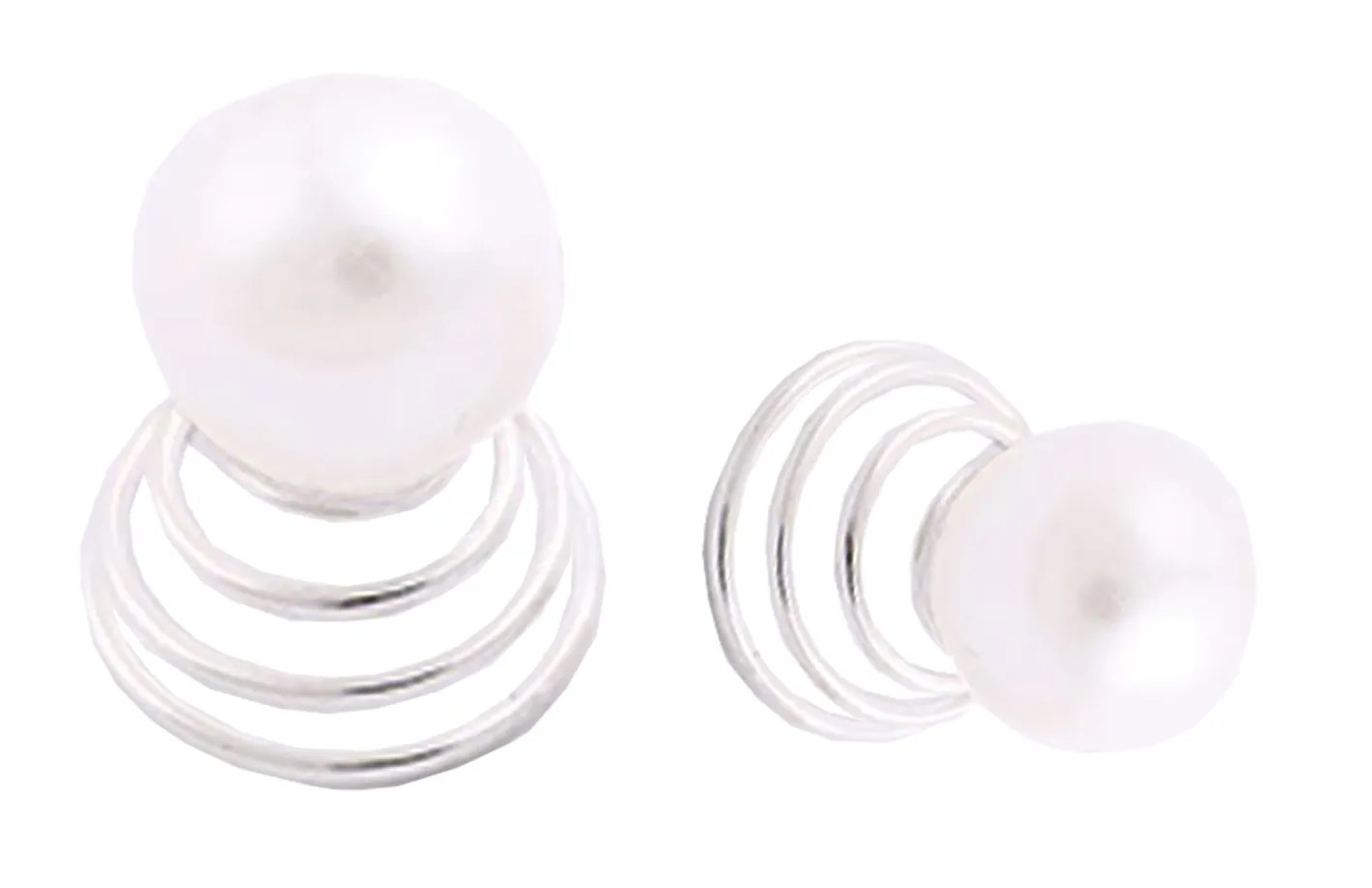 A&A Haarspirale Perle groß weiß 6er