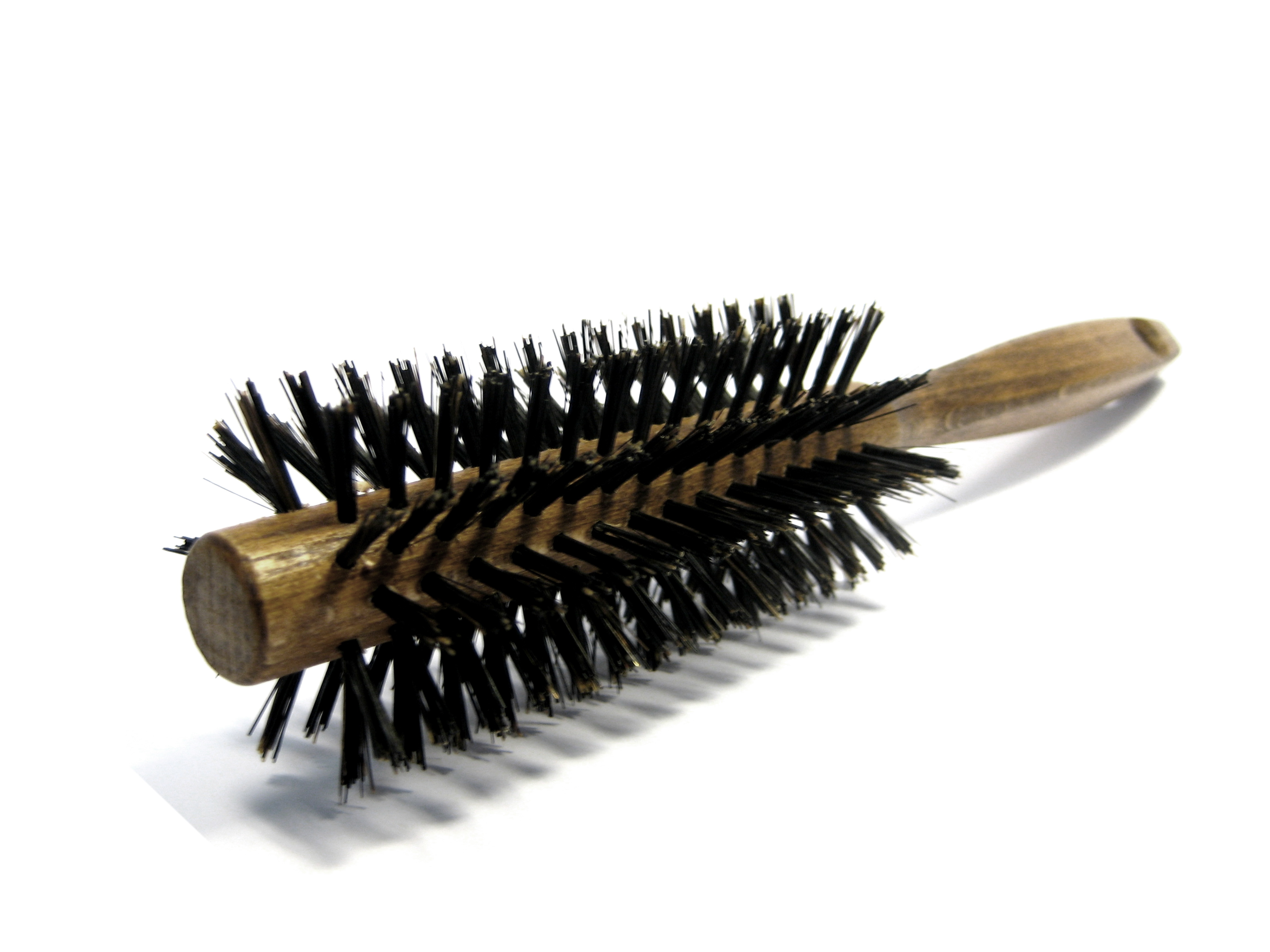 Rundbürste, reine Borste besonders kräftig, Buchenholz, 21,5 cm, 10 Reihen