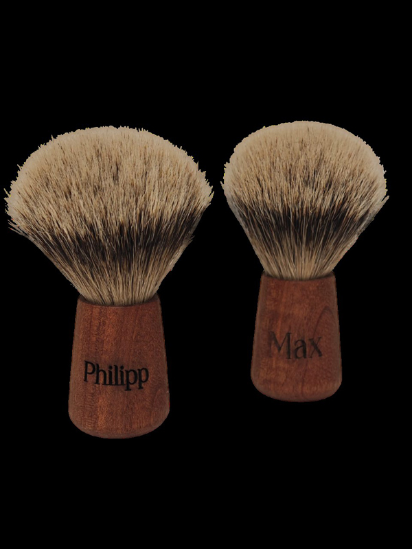 Goldachs Rasierpinsel, Dachshaar, Zedernholz personalisiert